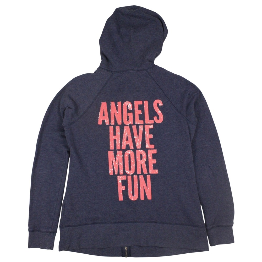 Victoria's Secret Angels Have More Fun Hoodie Large Y2K Full Zip Sequin